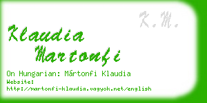 klaudia martonfi business card